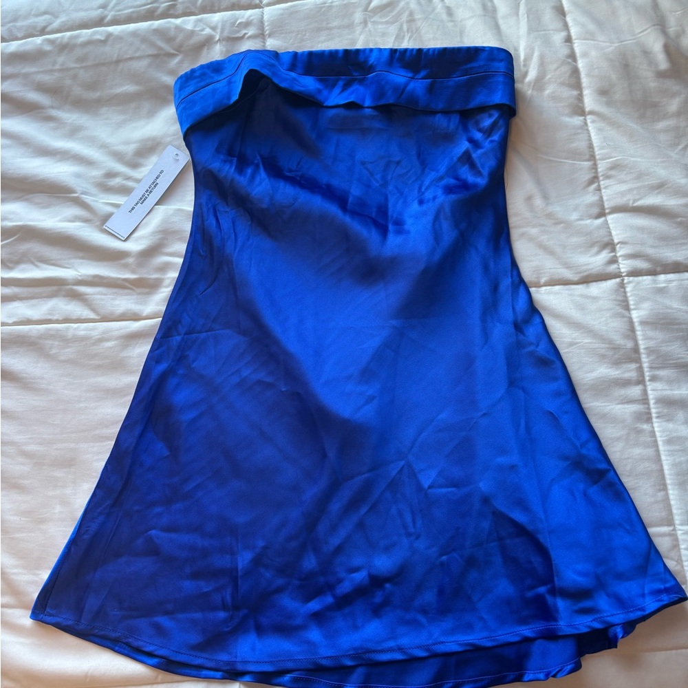 Princess Polly Royal Blue Satin Dress
